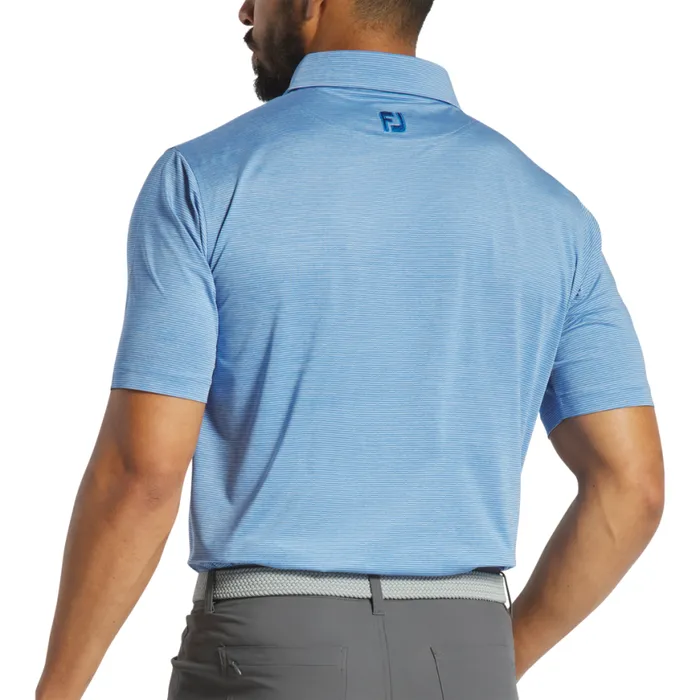 Men FootJoy Shirts Heather Stripe Lisle Blue Men FootJoy Shirts Heather Stripe Lisle Blue