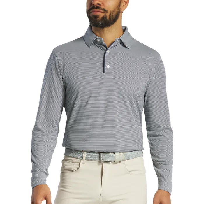 Men FootJoy Shirts Long Sleeve Sun Protection Shirt Navy White Men FootJoy Shirts Long Sleeve Sun Protection Shirt Navy White
