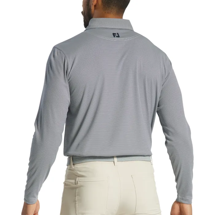 Men FootJoy Shirts Long Sleeve Sun Protection Shirt Navy White Men FootJoy Shirts Long Sleeve Sun Protection Shirt Navy White