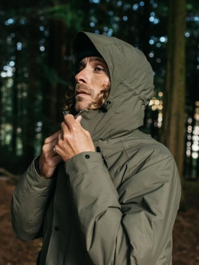 Men Fortis Waterproof Parka Jacket Dark Olive Finisterre Jackets Coats and Gilets