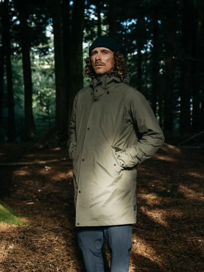 Men Fortis Waterproof Parka Jacket Dark Olive Finisterre Jackets Coats and Gilets