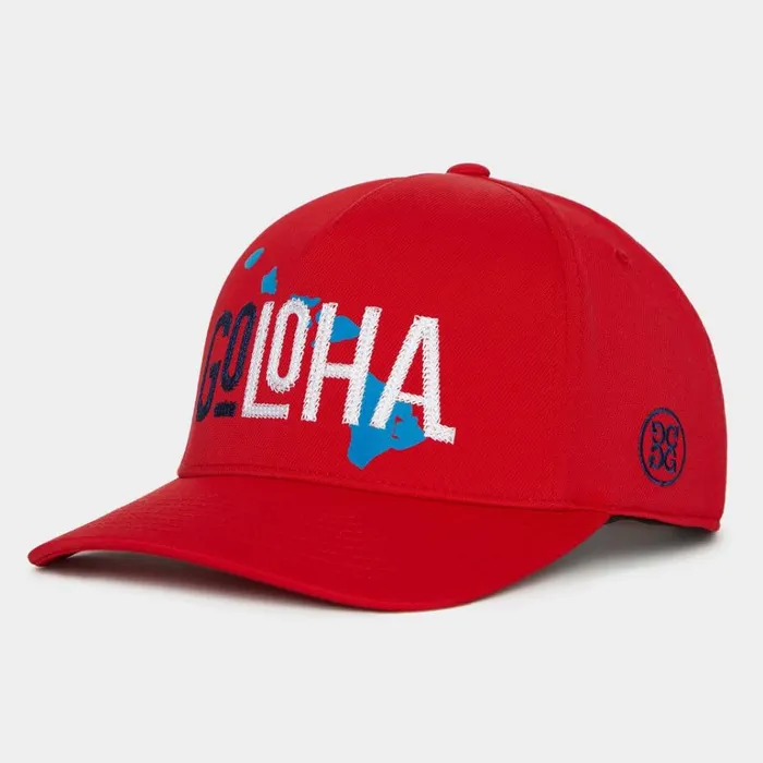 Men GFORE Red Goloha Stretch Twill Snapback Golf Hats