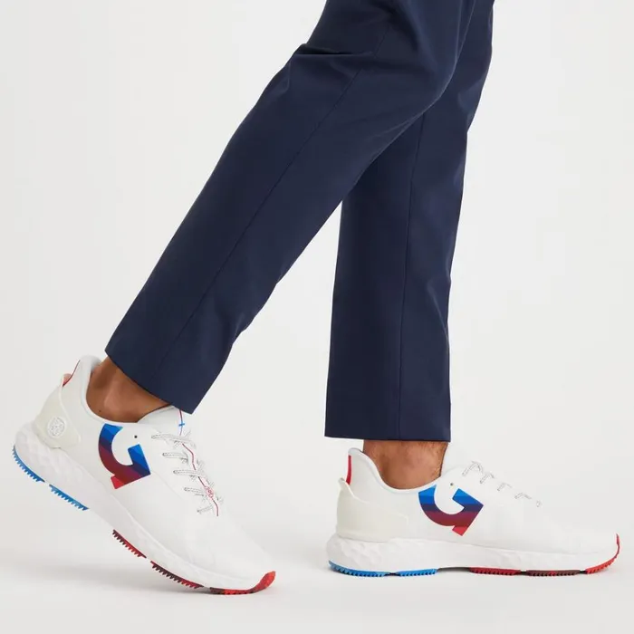 Men GFORE White Striped Quarter G Mg4 Golf Shoes