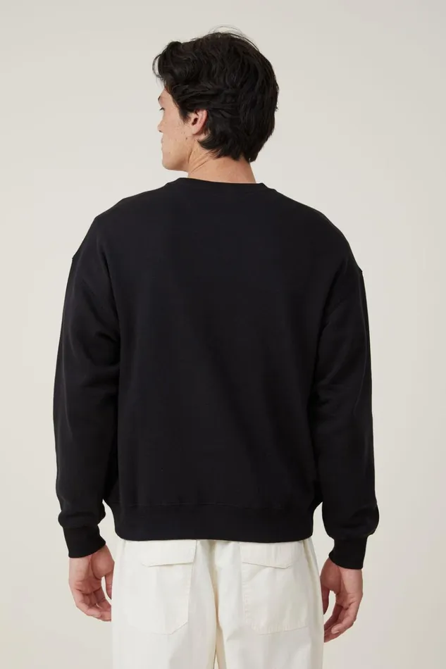 Men Graphic TShirts Cotton On Oversized Graphic Sweater Black Landcapes Men Graphic TShirts Cotton On Oversized Graphic Sweater Black Landcapes