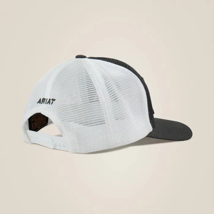 Men Hats and Caps Ariat Shield Flag Mesh Cap Gray Men Hats and Caps Ariat Shield Flag Mesh Cap Gray