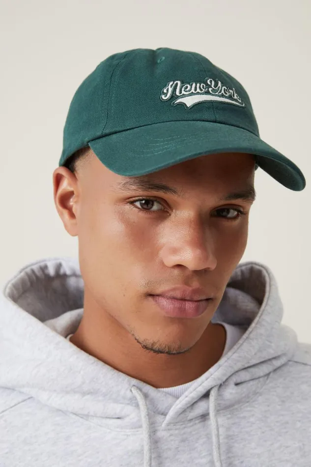 Men Hats Cotton On Vintage Dad Hat Washed Forest Greennew York
