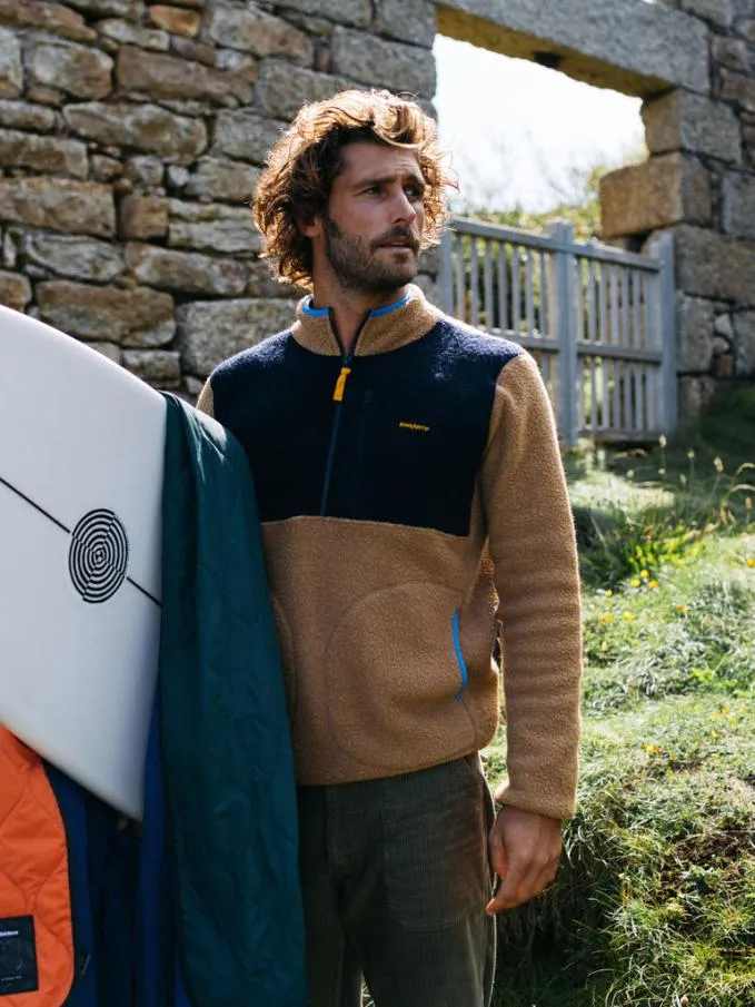 Men Hegen 14 Zip Wool Fleece Flintnavy Finisterre Fleece