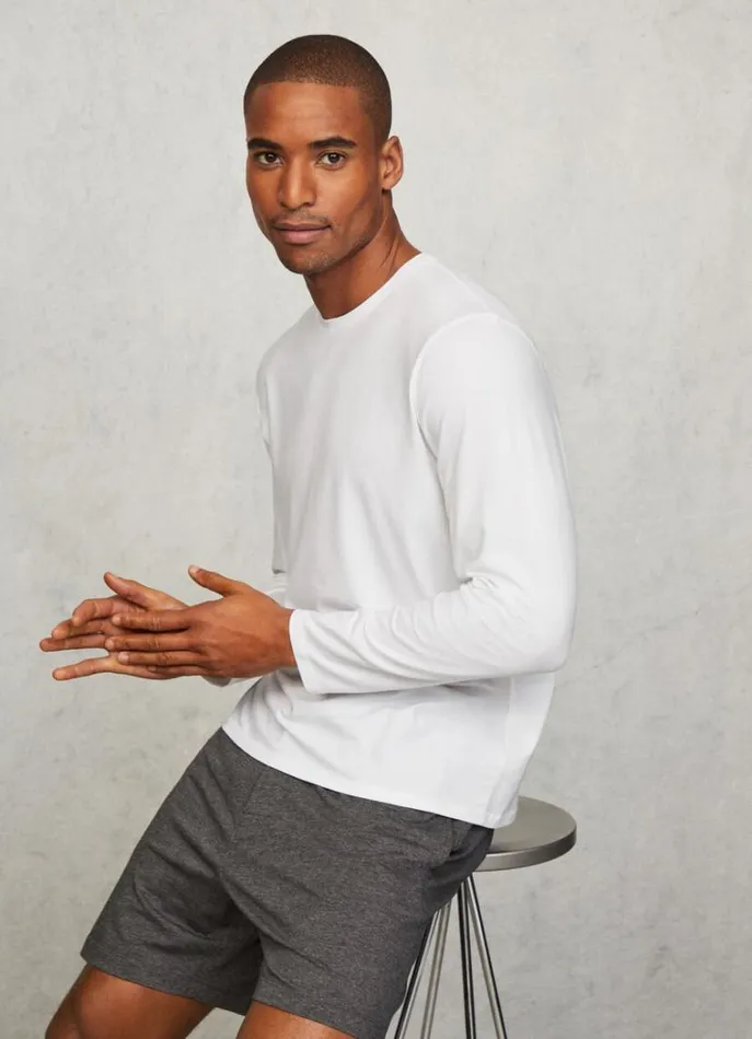 Men Homewear Hackett London Regular Fit Long Sleeve TShirt White
