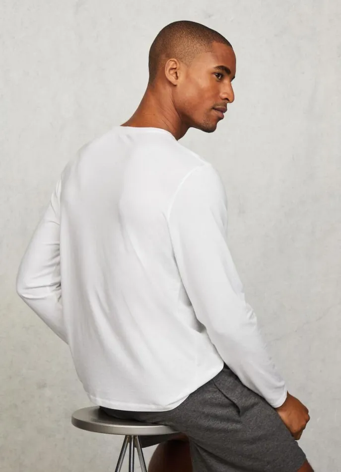 Men Homewear Hackett London Regular Fit Long Sleeve TShirt White