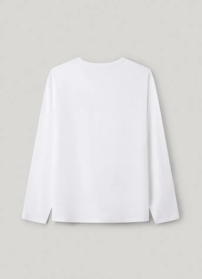 Men Homewear Hackett London Regular Fit Long Sleeve TShirt White