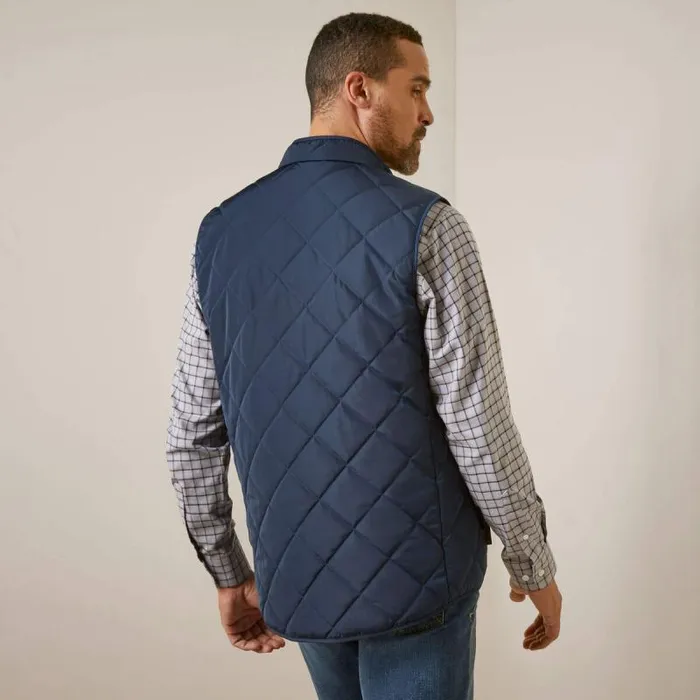 Men Jackets and Vests Ariat Woodside Vest Navy Men Jackets and Vests Ariat Woodside Vest Navy