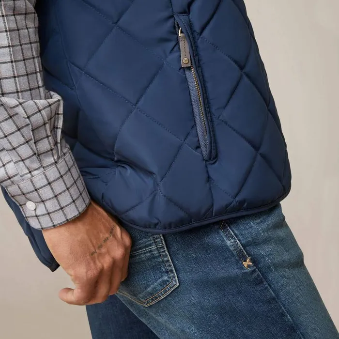 Men Jackets and Vests Ariat Woodside Vest Navy Men Jackets and Vests Ariat Woodside Vest Navy
