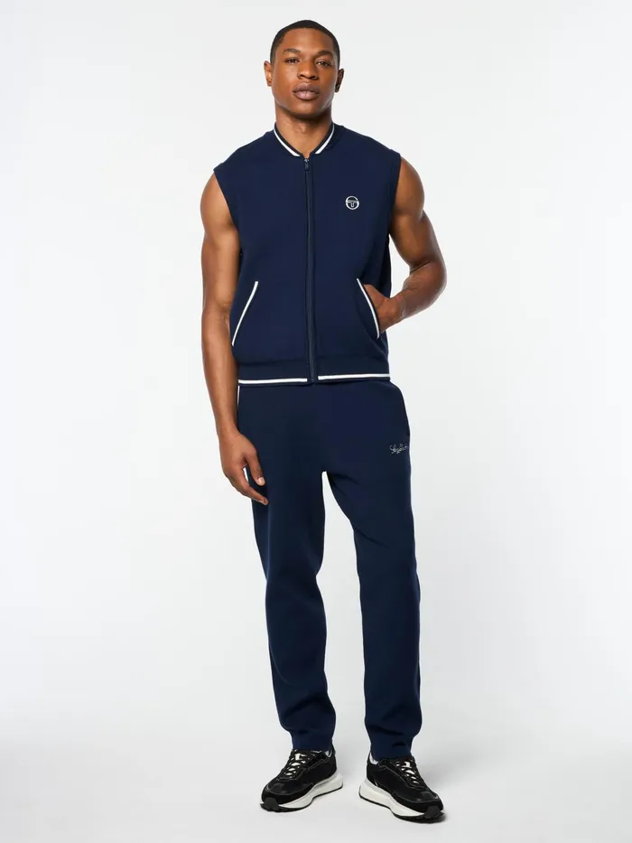 Men Knitwear Sergio Tacchini Enzo Knit Vest Maritime Blue