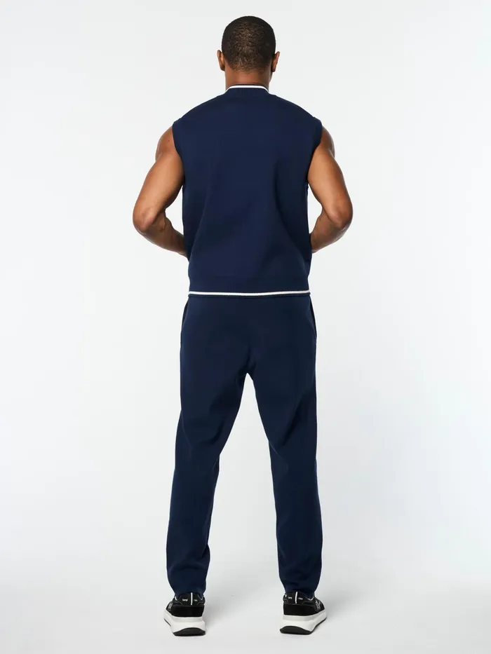 Men Knitwear Sergio Tacchini Enzo Knit Vest Maritime Blue
