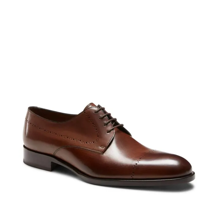 Men Leather LaceUp Shoe Chestnut Fratelli Rossetti LaceUp Shoes