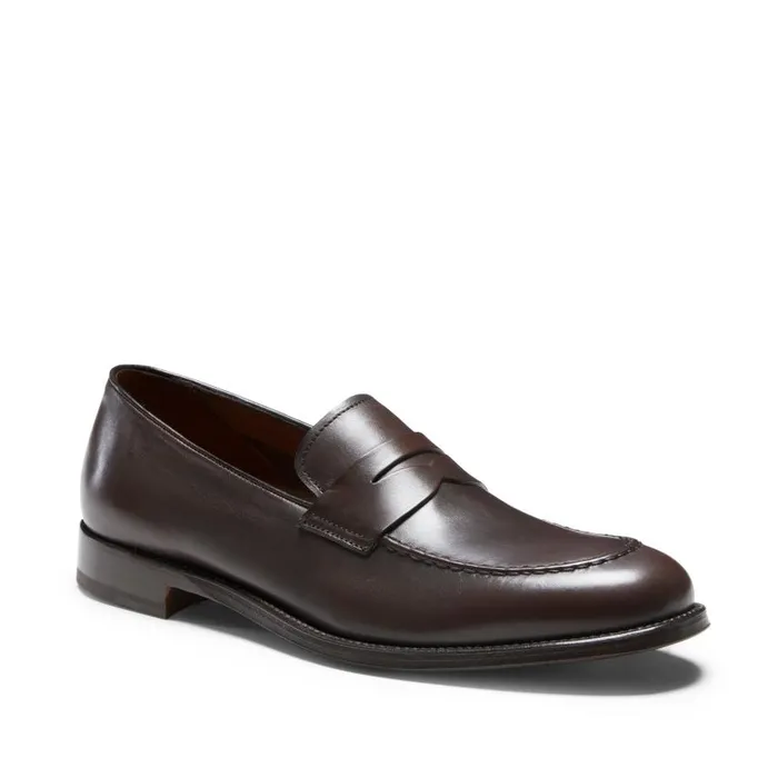 Men Leather Loafer Brown Fratelli Rossetti Loafers
