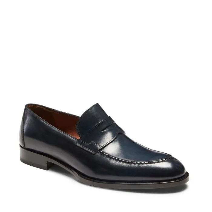 Men Leather Loafer Navy Blue Fratelli Rossetti Loafers