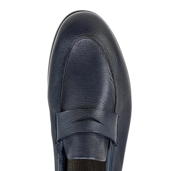 Men Leather Loafer Navy Fratelli Rossetti Loafers Men Leather Loafer Navy Fratelli Rossetti Loafers