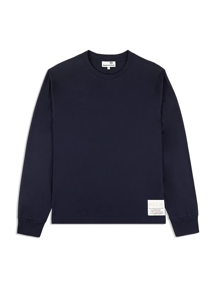Men Matching Separates Sergio Tacchini Inverno Long Sleeve TShirt Maritime Blue