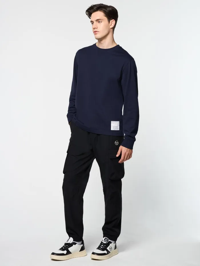 Men Matching Separates Sergio Tacchini Inverno Long Sleeve TShirt Maritime Blue