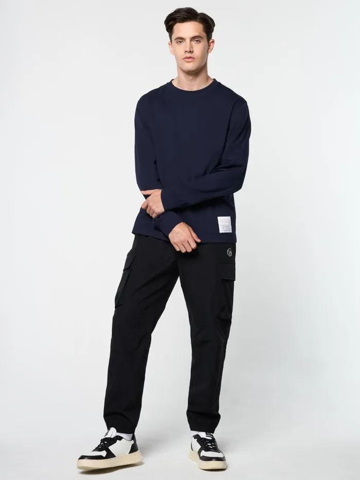 Men Matching Separates Sergio Tacchini Inverno Long Sleeve TShirt Maritime Blue