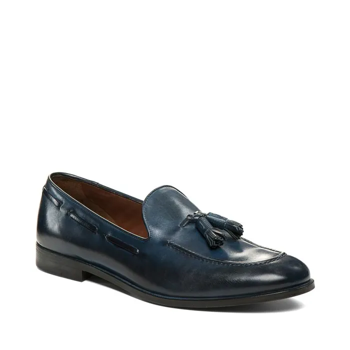 Men Mocassino Brera In Pelle Aquamarine Fratelli Rossetti Loafers