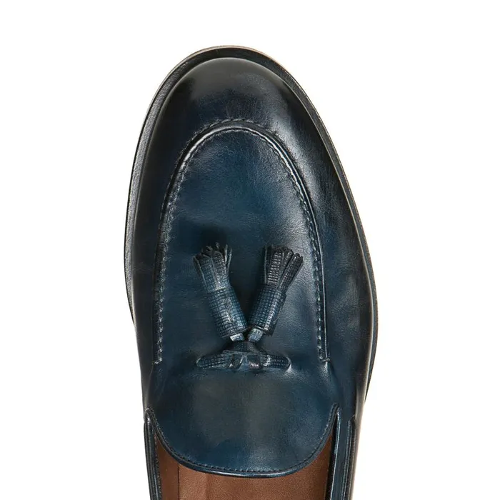 Men Mocassino Brera In Pelle Aquamarine Fratelli Rossetti Loafers Men Mocassino Brera In Pelle Aquamarine Fratelli Rossetti Loafers