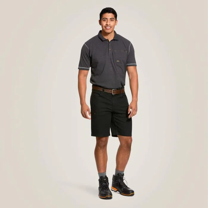 Men Pants and Shorts Ariat Rebar DuraStretch Made Tough 10034 Short Black Men Pants and Shorts Ariat Rebar DuraStretch Made Tough 10034 Short Black
