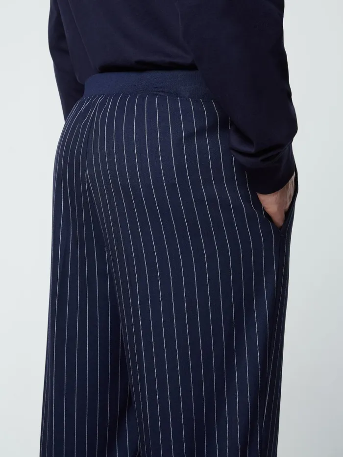 Men Pants And Sweatpants Sergio Tacchini Gessato Suiting Track Pant Maritime Blue