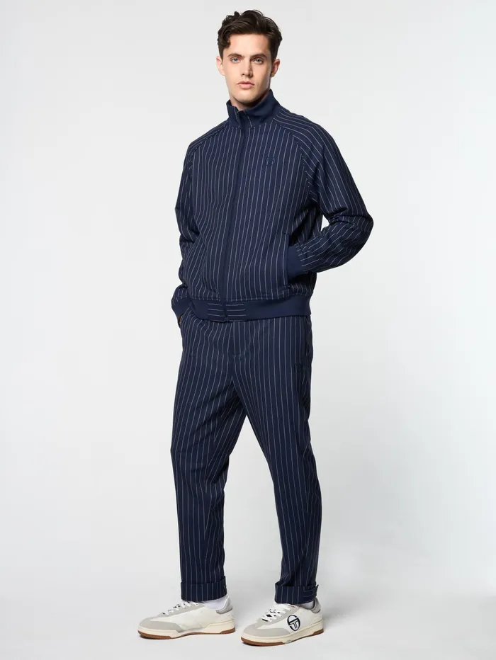 Men Pants And Sweatpants Sergio Tacchini Gessato Suiting Track Pant Maritime Blue