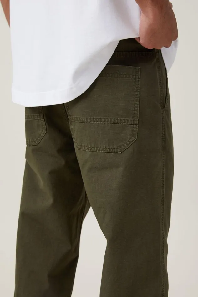 Men Pants Cotton On Loose Fit Pant Washed Jungle Ripstop Men Pants Cotton On Loose Fit Pant Washed Jungle Ripstop