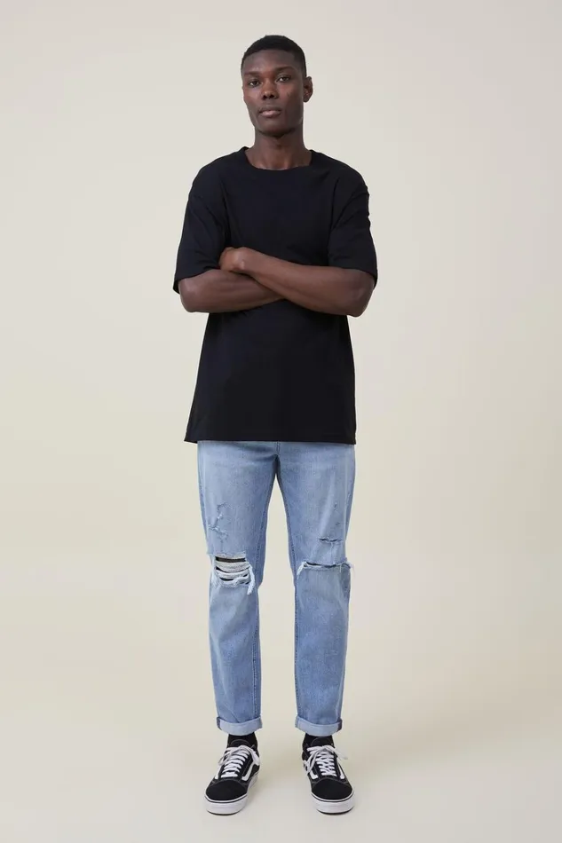 Men Pants Cotton On Relaxed Tapered Jean Surf Blue Ripped Men Pants Cotton On Relaxed Tapered Jean Surf Blue Ripped