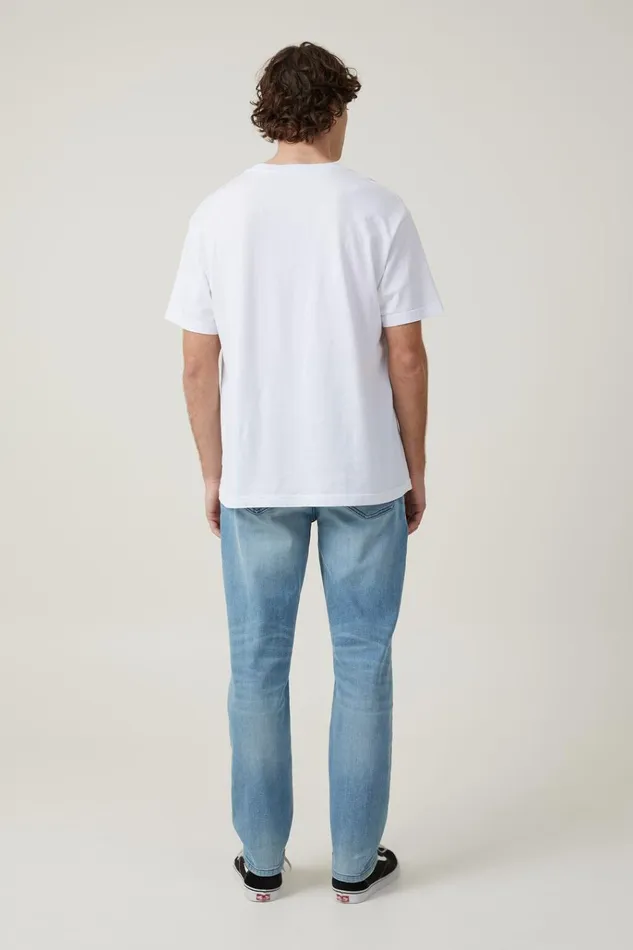 Men Pants Cotton On Slim Straight Jean Cali Blue Ripped Men Pants Cotton On Slim Straight Jean Cali Blue Ripped
