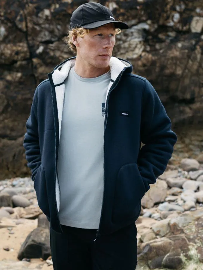 Men Patron Hoodie Navy Finisterre Fleece