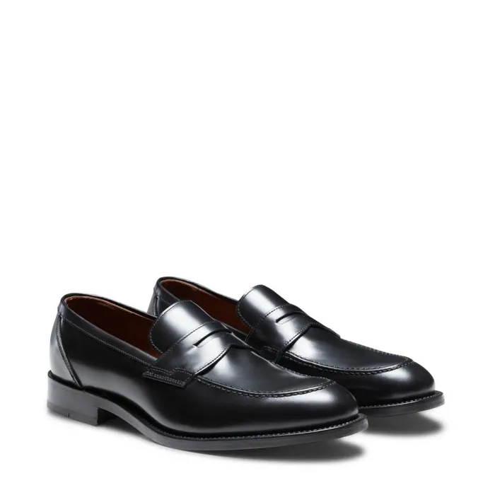 Men Penny Loafer In Leather Black Fratelli Rossetti Loafers Men Penny Loafer In Leather Black Fratelli Rossetti Loafers