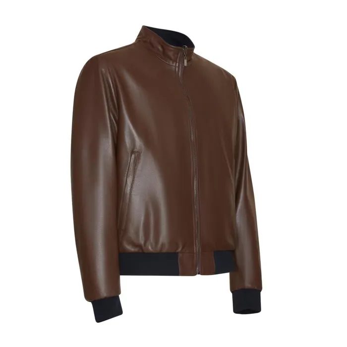 Men Reversible Nappa Leather Bomber Jacket Brown Fratelli Rossetti View All Men Reversible Nappa Leather Bomber Jacket Brown Fratelli Rossetti View All