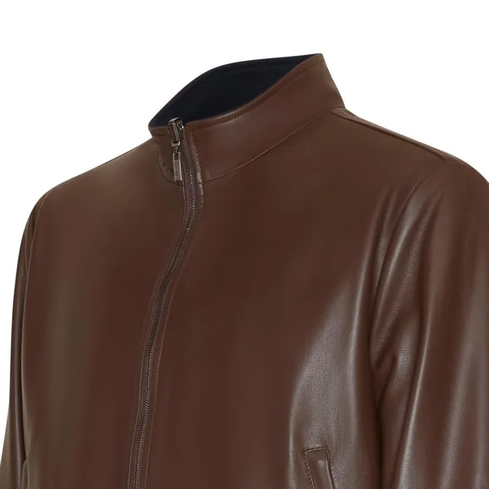 Men Reversible Nappa Leather Bomber Jacket Brown Fratelli Rossetti View All Men Reversible Nappa Leather Bomber Jacket Brown Fratelli Rossetti View All