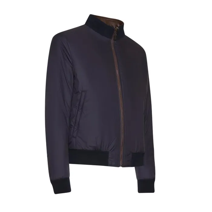 Men Reversible Nappa Leather Bomber Jacket Brown Fratelli Rossetti View All Men Reversible Nappa Leather Bomber Jacket Brown Fratelli Rossetti View All