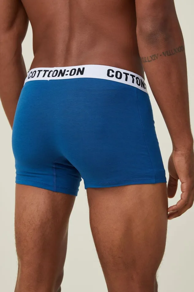 Men Socks and Underwear Cotton On Mens Organic Cotton Trunks Rave Bluewhiteblack Men Socks and Underwear Cotton On Mens Organic Cotton Trunks Rave Bluewhiteblack