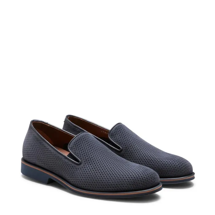 Men Suede Slippers Navy Blue Fratelli Rossetti Slip On Men Suede Slippers Navy Blue Fratelli Rossetti Slip On