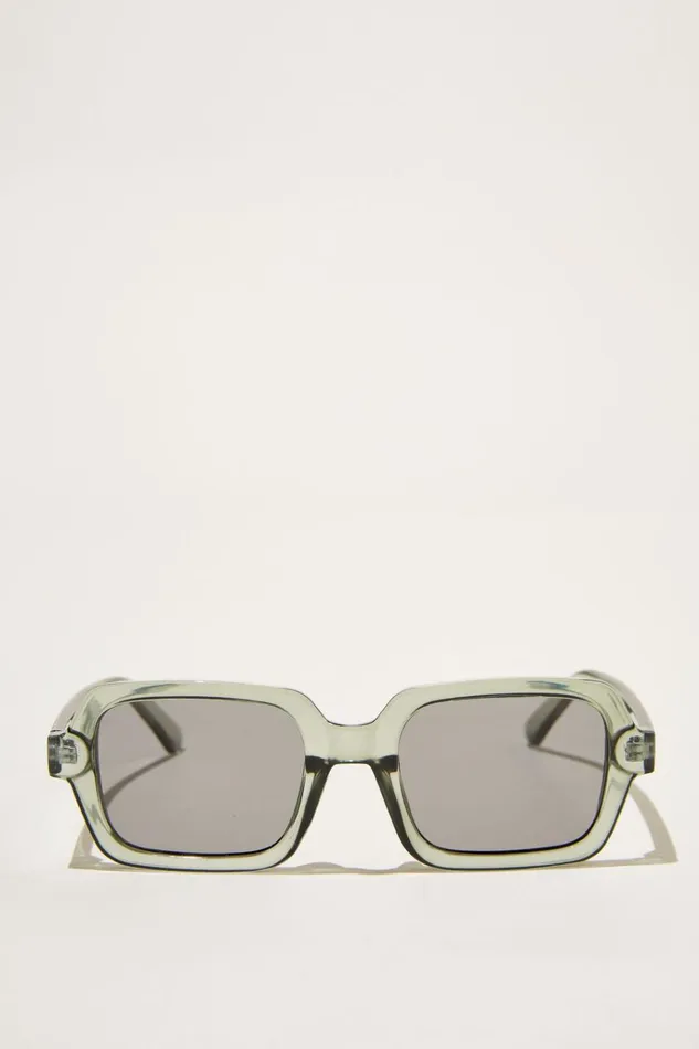 Men Sunglasses Cotton On The Cruiser Sunglasses Sage Crystalgrey