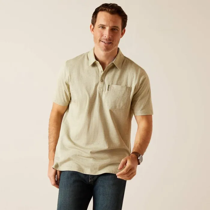 Men TShirts and Polos Ariat Chorley Polo Sage Heather