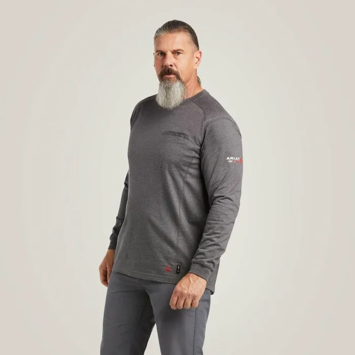 Men TShirts and Polos Ariat FR Air Life On The Line Graphic Top Charcoal Heather Men TShirts and Polos Ariat FR Air Life On The Line Graphic Top Charcoal Heather