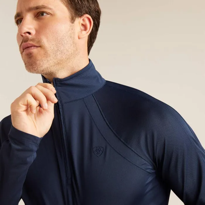 Men TShirts and Polos Ariat Sunstopper 30 14 Zip Baselayer Navy Eclipse Men TShirts and Polos Ariat Sunstopper 30 14 Zip Baselayer Navy Eclipse