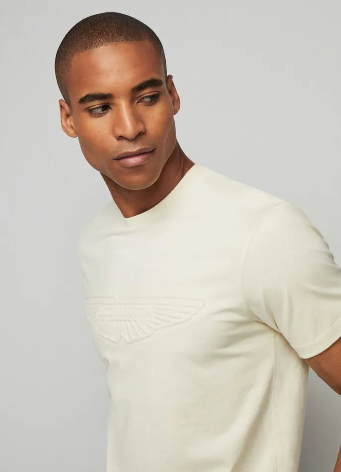 Men Tshirts Hackett London Aston Martin Classic Fit TShirt Bone