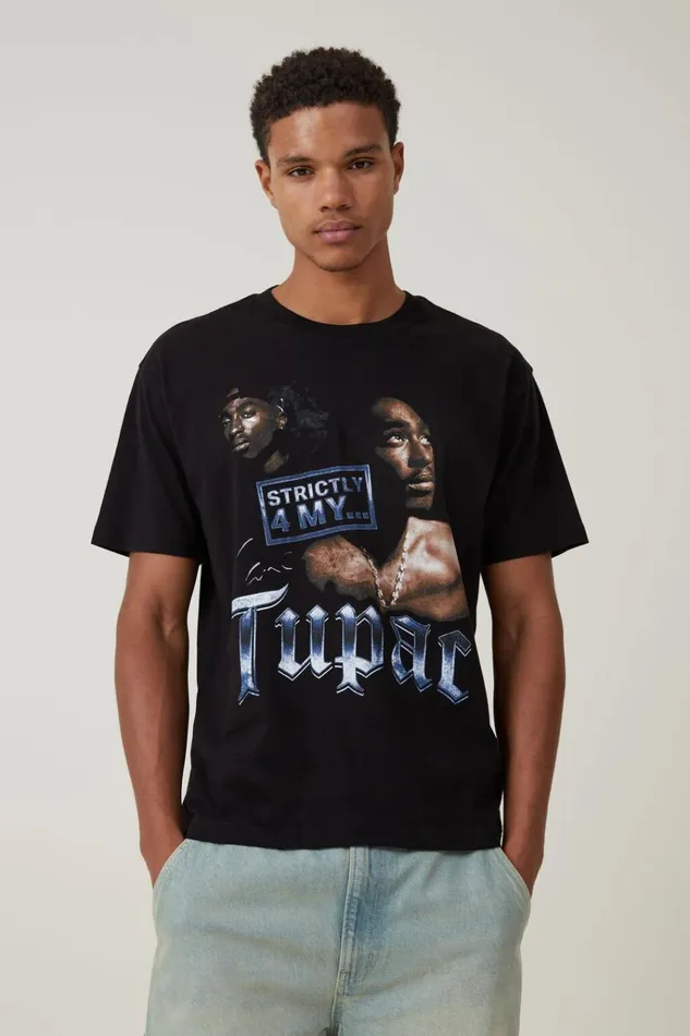 Men Tees and Tanks Cotton On Loose Fit Music TShirt Lcn Bra Blacktupac 8211 Strictly 4 My Men Tees and Tanks Cotton On Loose Fit Music TShirt Lcn Bra Blacktupac 8211 Strictly 4 My
