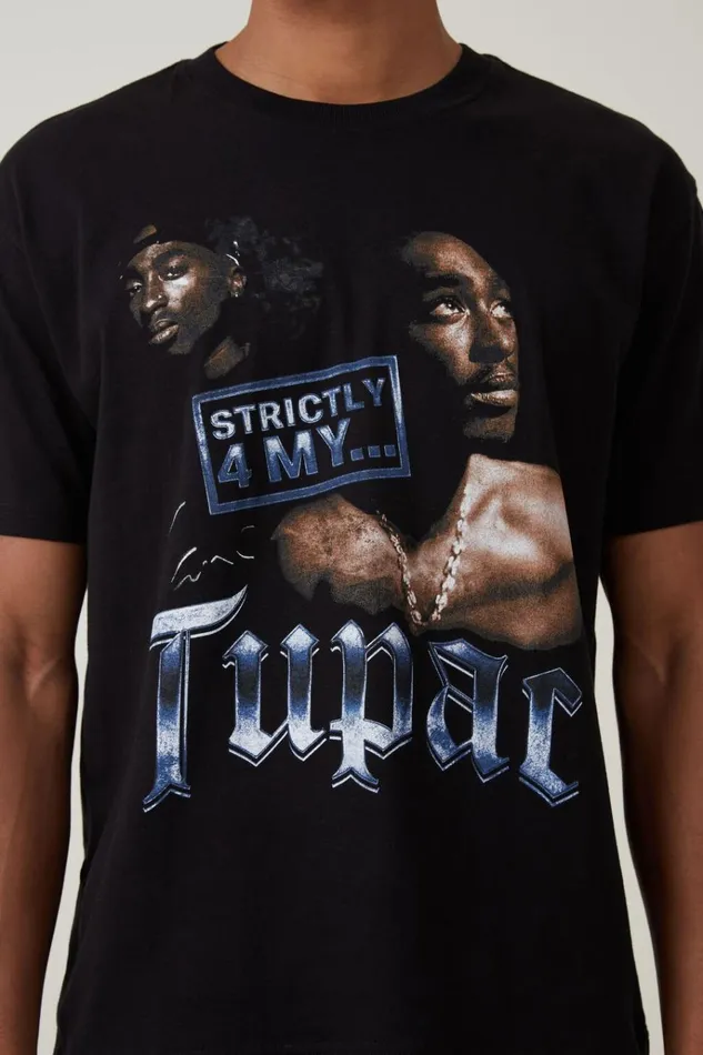Men Tees and Tanks Cotton On Loose Fit Music TShirt Lcn Bra Blacktupac 8211 Strictly 4 My Men Tees and Tanks Cotton On Loose Fit Music TShirt Lcn Bra Blacktupac 8211 Strictly 4 My
