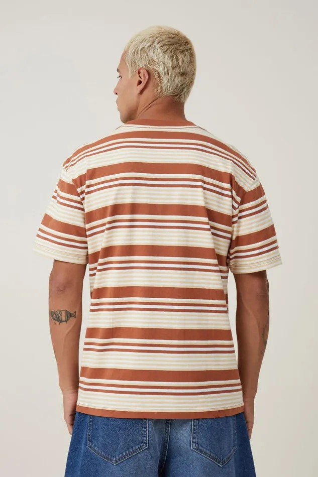 Men Tees and Tanks Cotton On Loose Fit Stripe TShirt Terracotta Sun Everyday Stripe Men Tees and Tanks Cotton On Loose Fit Stripe TShirt Terracotta Sun Everyday Stripe
