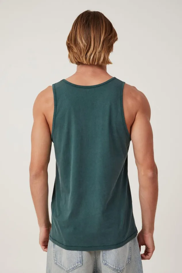 Men Tees and Tanks Cotton On Organic Tank Pine Needle Green Men Tees and Tanks Cotton On Organic Tank Pine Needle Green