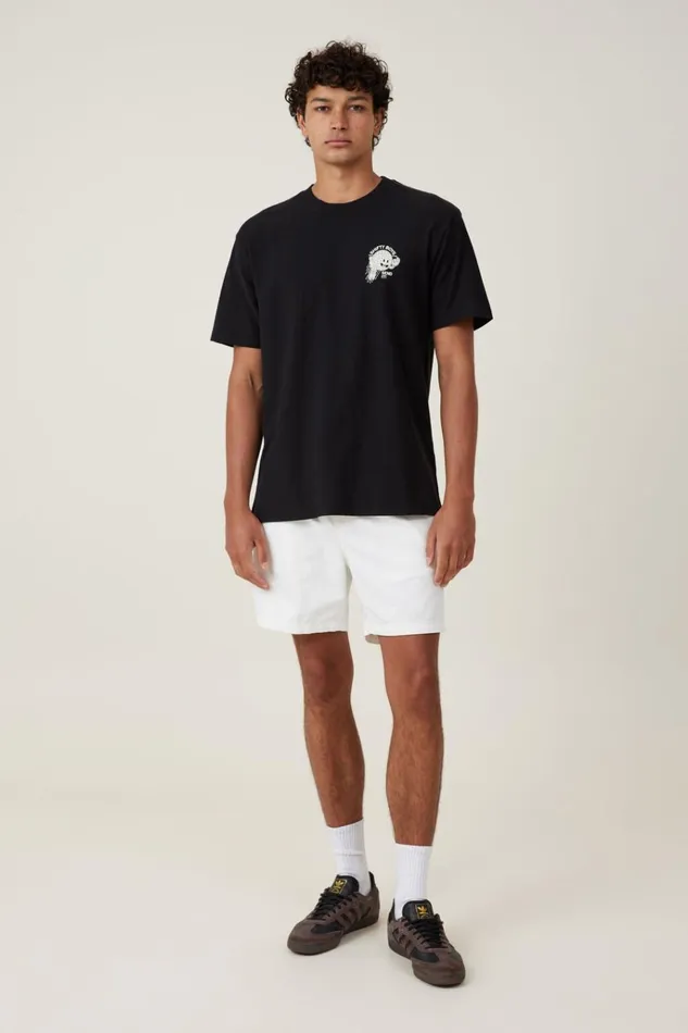 Men Tees and Tanks Cotton On Premium Loose Fit Art TShirt Black Send It Men Tees and Tanks Cotton On Premium Loose Fit Art TShirt Black Send It